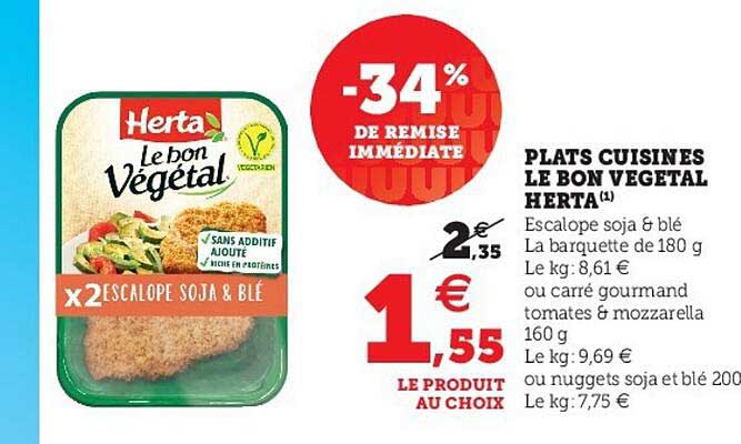 Plats Cuisinés Le Bon Végétal Herta