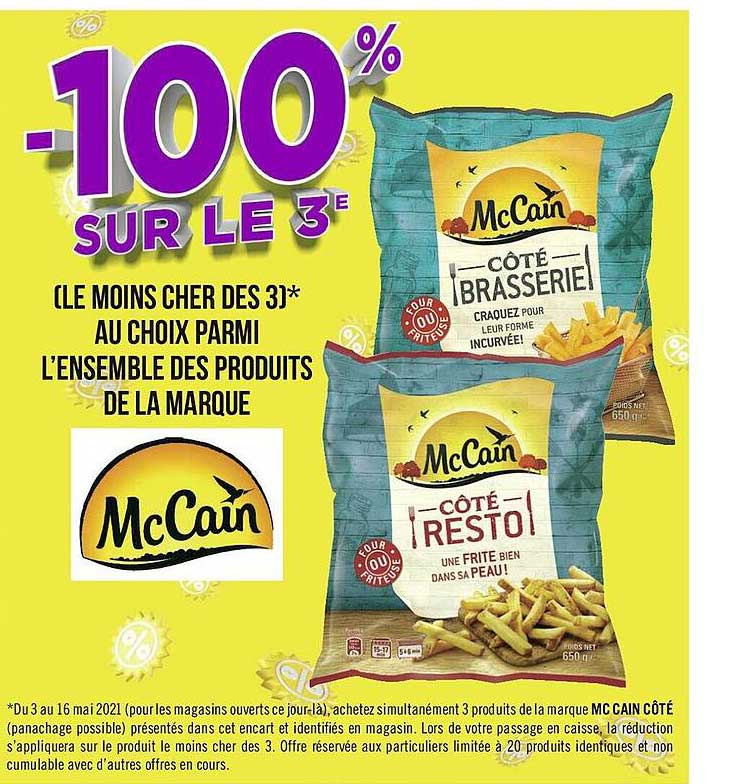produits de la marque mc cain