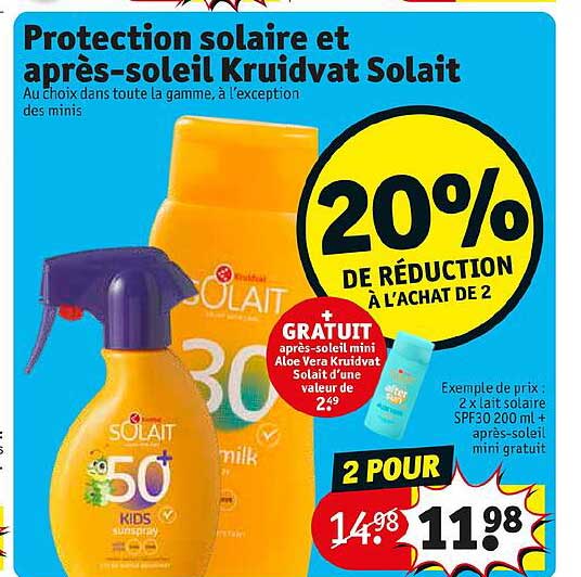 protection solaire et après-soleil kruidvat solait