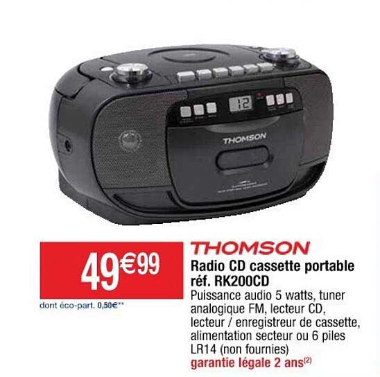 Radio Cd Cassette Portable Thomson