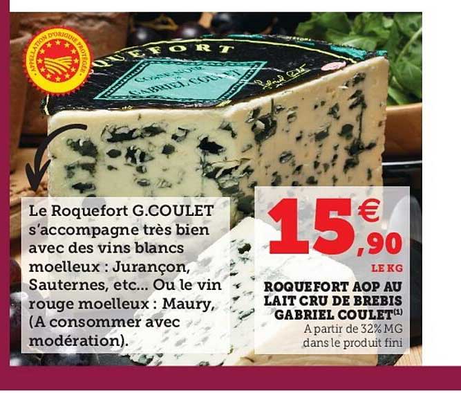 roquefort aop au lait cru de brebis gabriel coulet