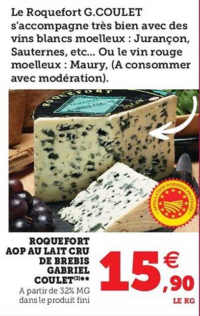 roquefort aop au lait cru de brebis gabriel coulet