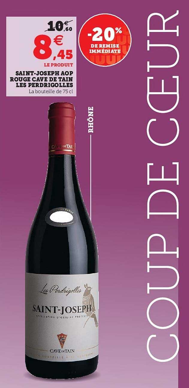 saint-joseph aop rouge cave de tain les perdrigolles