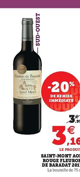 saint-mont aop rouge fleuron de baradat