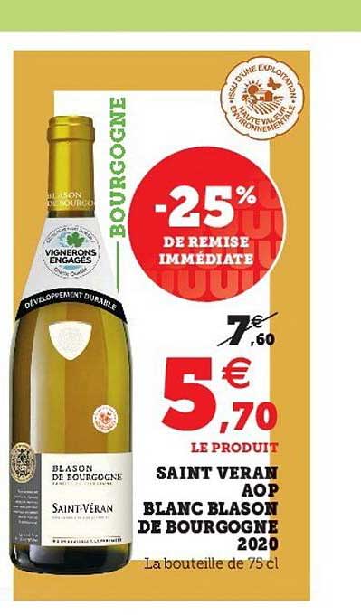 saint veran aop blanc blason de bourgogne 2020