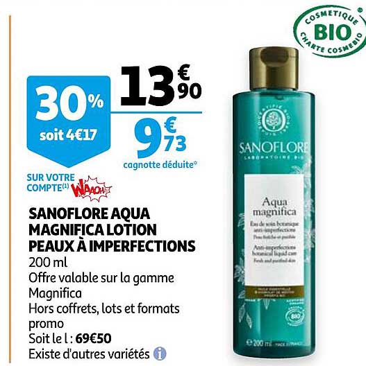 sanoflore aqua magnifica lotion peaux à imperfections