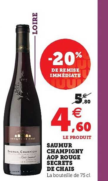 saumur champigny aop rouge secrets de chais