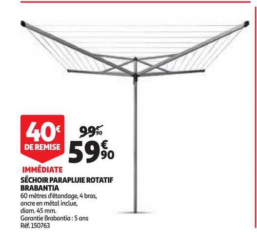 Séchoir Parapluie Rotatif Brabantia