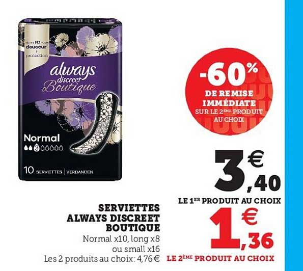 serviettes always discreet boutique