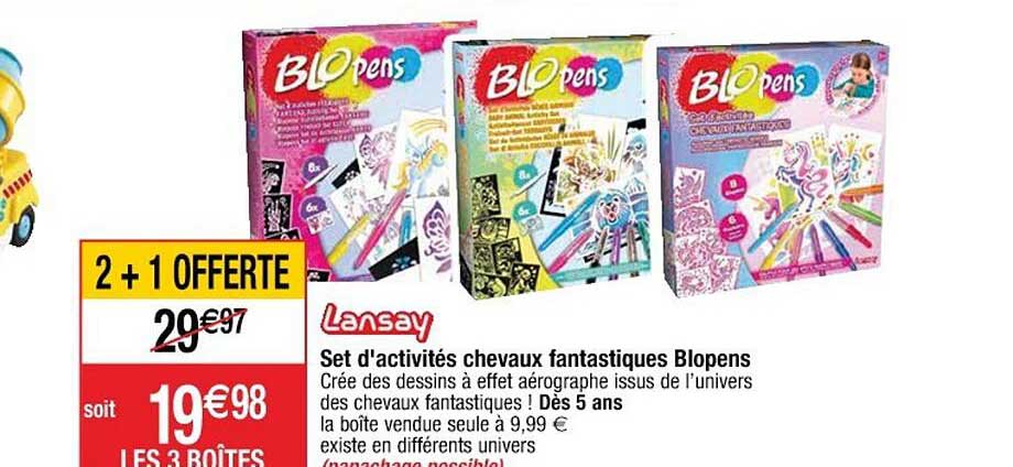 set d'activités chevaux fantastiques blopens lansay
