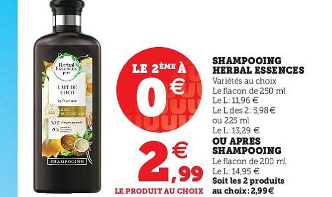 shampooing herbal essences ou après shampooing