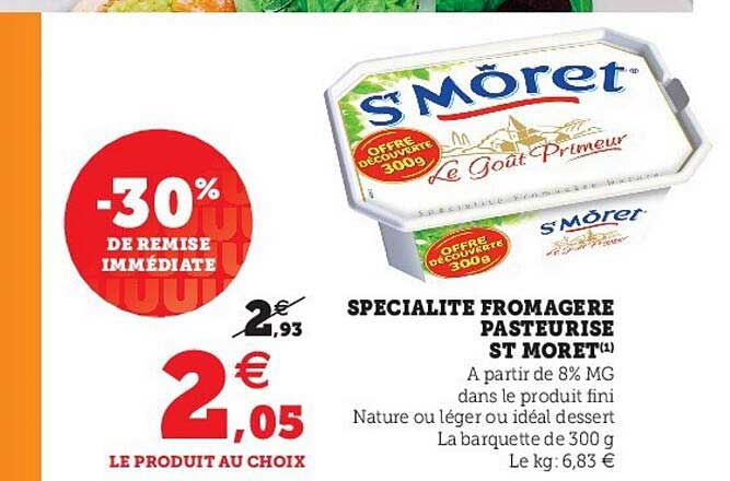 spécialité fromagère pasteurisé st môret