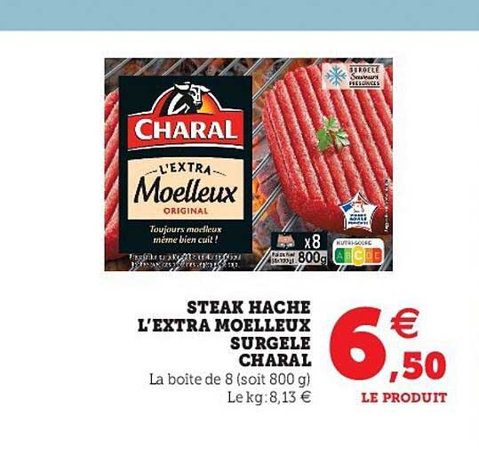 Steak Haché L'extra Moelleux Surgelé Charal