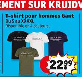 t-shirt pour hommes gant