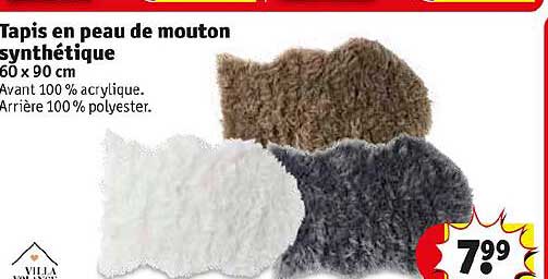 tapis en peau de mouton synthétique