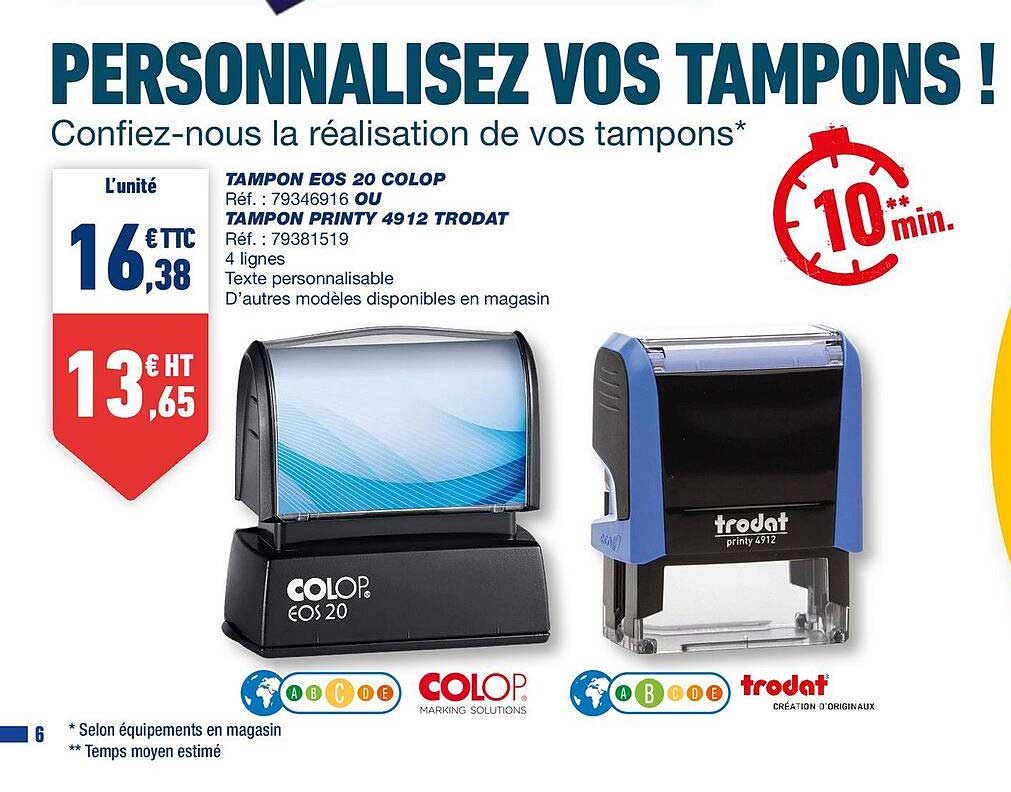 tapon eos 20 colop, tampon printy 4912 trodat