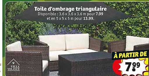 toile d'ombrage triangulaire