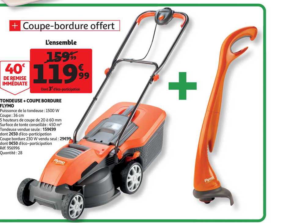 tondeuse + coupe bordure flymo