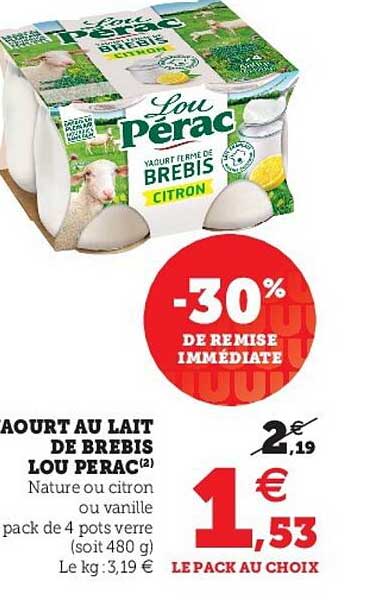yaourt au lait de brebis lou pérac