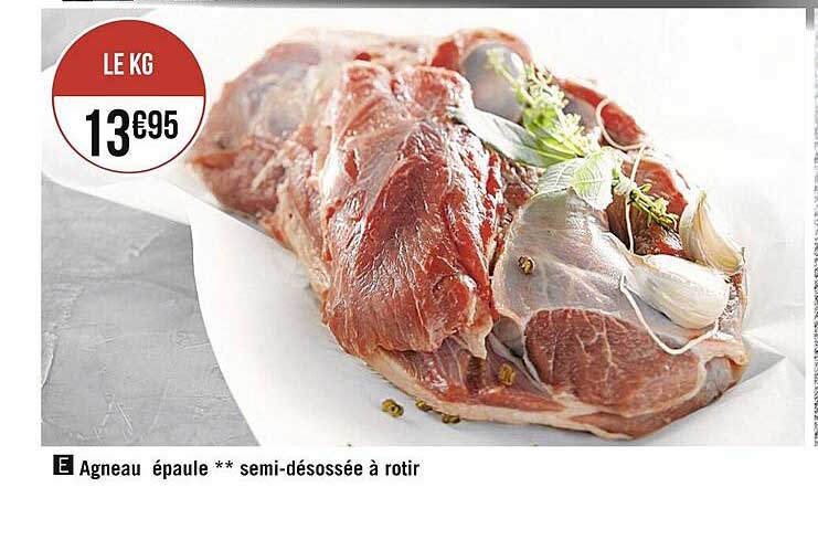 Agneau épaule ** Semi-désossée à Rôtir