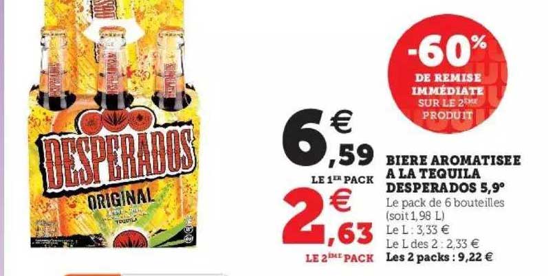bière aromatisée à la tequila desperados 5,9°