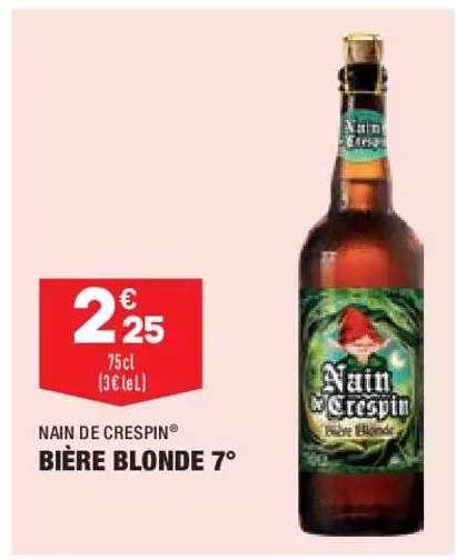 bière blonde 7° nain de crespin
