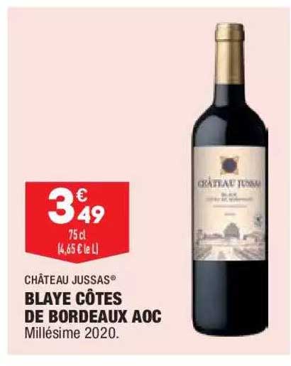 blaye côtes de bordeaux aoc château jussas