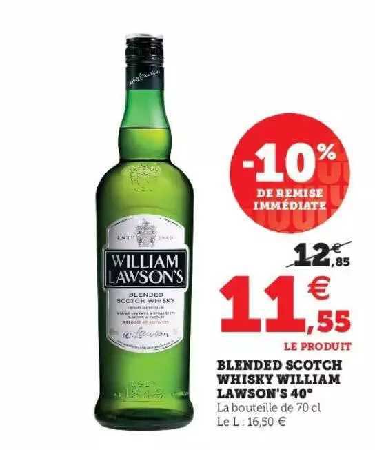 blended scotch whisky william lawson's 40°