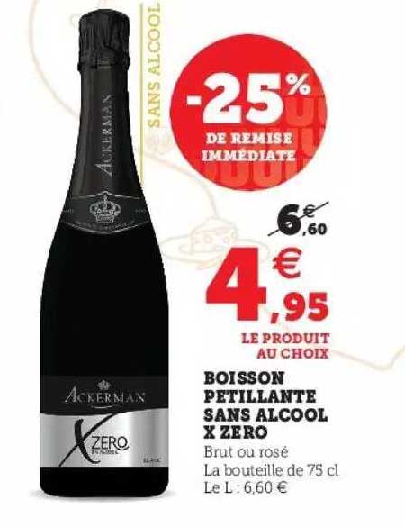 Boisson Pétillante Sans Alcool X Zéro