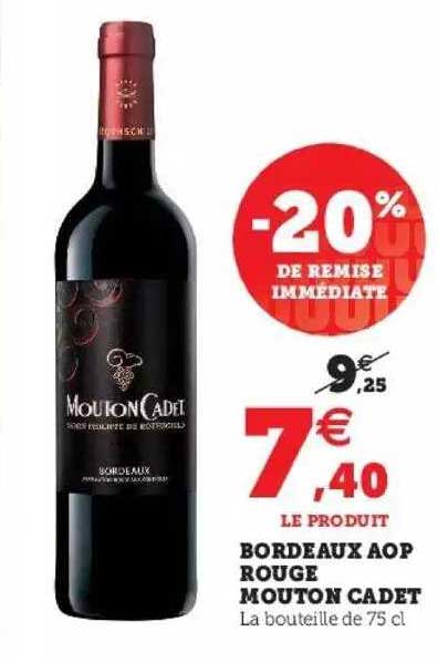 bordeaux aop rouge mouton cadet