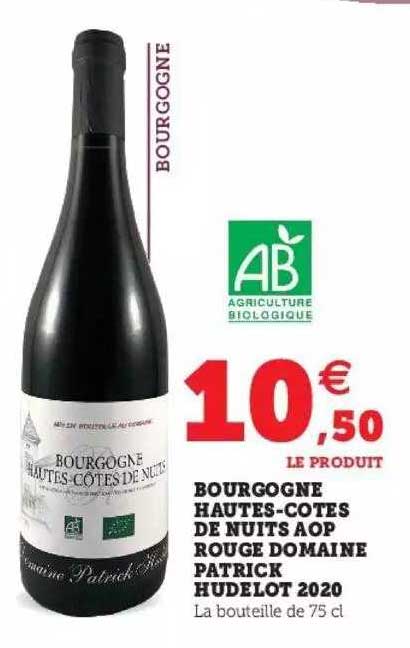 bourgogne hautes-côtes de nuits aop rouge domaine patrick hudelot 2020