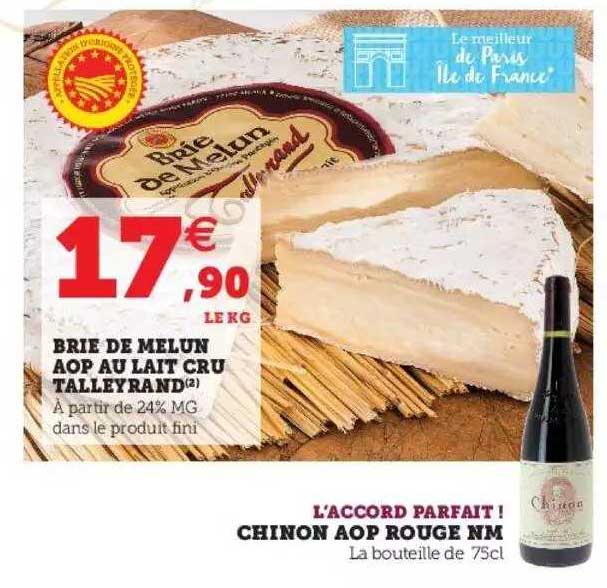 brie de melun aop au lait cru talleyrand