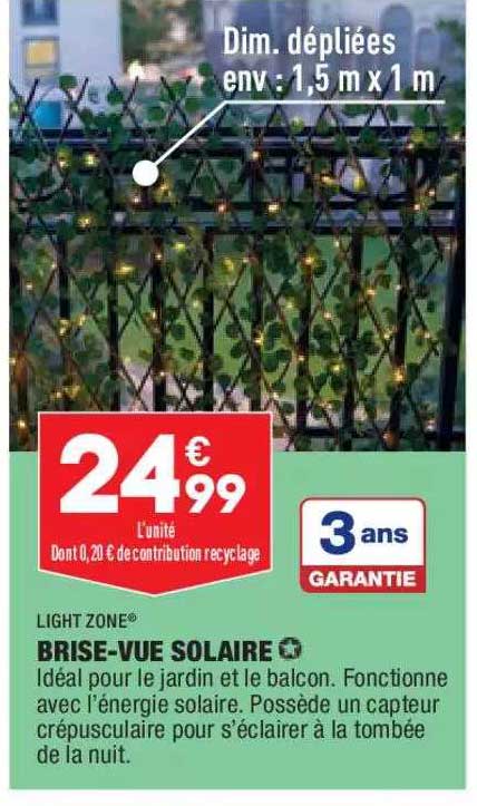 brise-vue solaire light zone