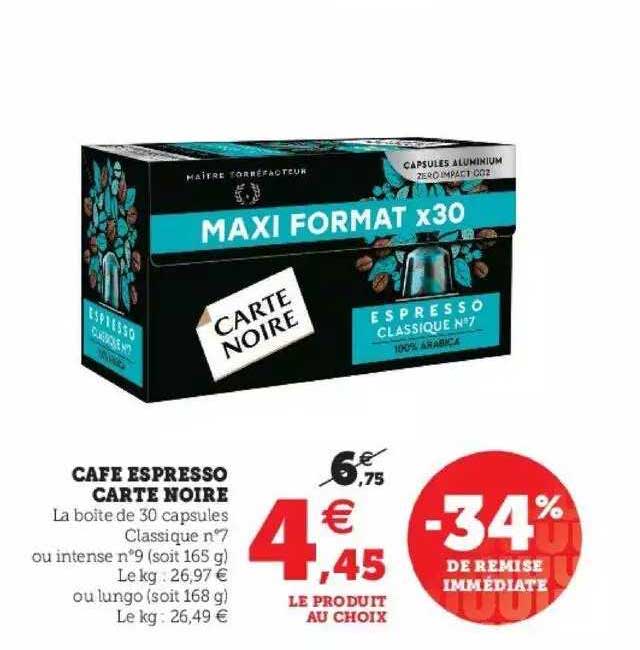 Café Espresso Carte Noire