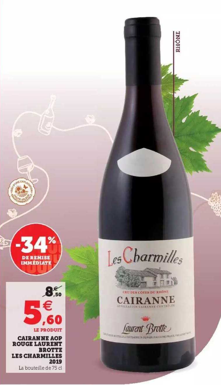 cairanne aop rouge laurent brotte les charmilles 2019