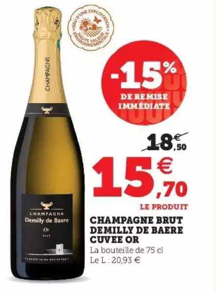 champagne brut demilly de baere cuvée or