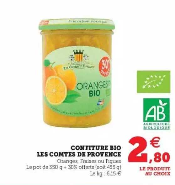 confiture bio les comtes de provence