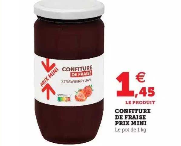 confiture de fraise prix mini