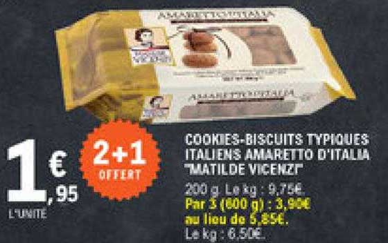 cookies-biscuits typiques italiens amaretto d'italia "matilde vicenzi"
