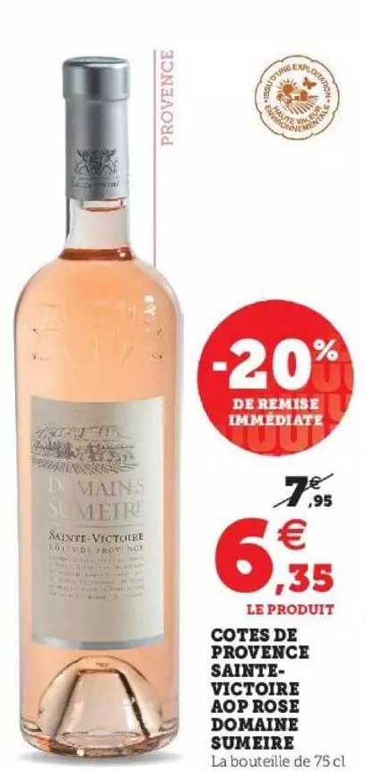 côtes de provence sainte-victoire aop rose domaine sumeire