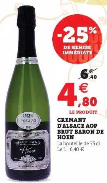 crémant d'alsace aop brut baron de hoen