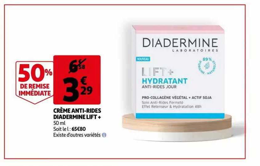 crème anti-rides diadermine lift+