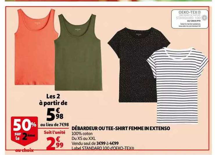 débardeur ou tee-shirt femme in extenso