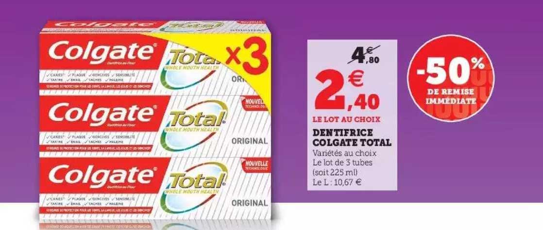 Dentifrice Colgate Total