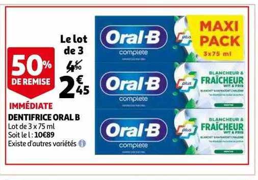 dentifrice oral b