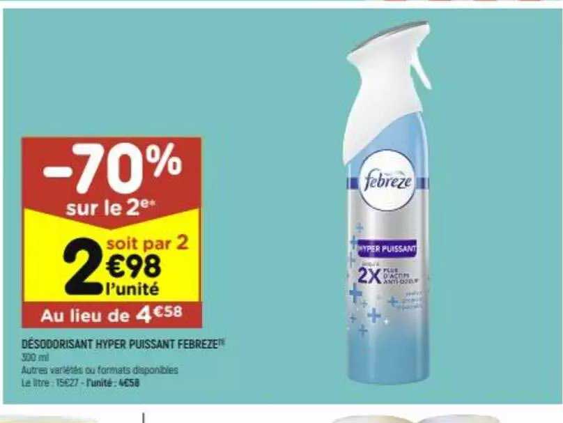désodorisant hyper puissant febreze