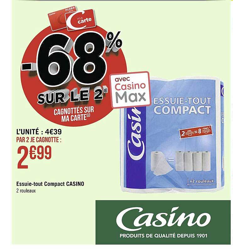 essuie-tout compact casino