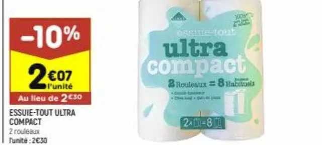 essuie-tout ultra compact