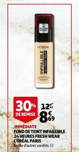 fond de teint infaillible 24 heures fresh wear l'oréal paris