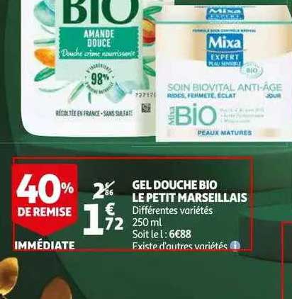 Gel Douche Bio Le Petit Marseillais